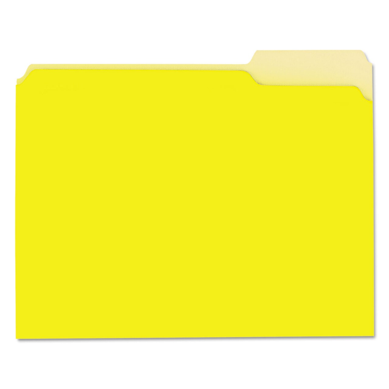 Universal Interior File Folders 1/3-Cut Tabs Letter Size Yellow 100/Box